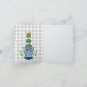 Chinoiserie Blue Ginger Jar topiary Kaart (Binnen)