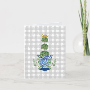 Chinoiserie Blue Ginger Jar topiary Kaart