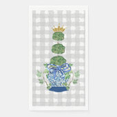 Chinoiserie Blue Ginger Jar topiary Servet (Voorkant)