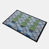 Chinoiserie Blue Ginger Jars Doormat Welcome Mat (Schuin)