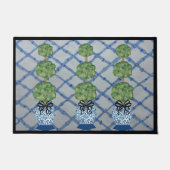 Chinoiserie Blue Ginger Jars Doormat Welcome Mat (Voorkant)
