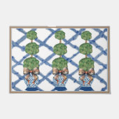 Chinoiserie Blue Ginger Jars Doormat Welcome Mat (Voorkant)