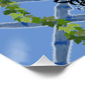 Chinoiserie Blue Ginger Jars Topiary Perfect Poster (Hoek)