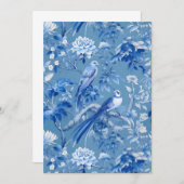 Chinoiserie Blue Invitation Kaart (Voorkant / Achterkant)