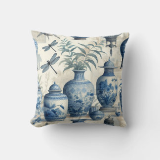 Chinoiserie Blue Jar Kussen