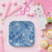 Chinoiserie Blue Paper-Borden Papieren Bordje (Feest)