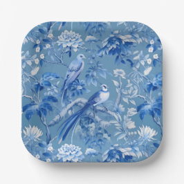 Chinoiserie Blue Paper-Borden Papieren Bordje