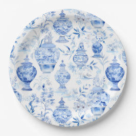 Chinoiserie Blue Paper-Borden Papieren Bordje