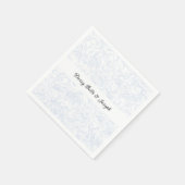 Chinoiserie Blue Peony Wedding Servet (Hoek)