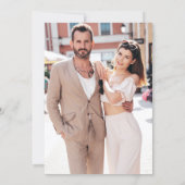 Chinoiserie blue photo save the date kaart (Achterkant)