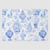 Chinoiserie Blue Tissue Paper Tissuepapier (Voorkant)