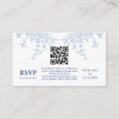 Chinoiserie Blue Toile Elegante Pagoda bruiloft RS Informatiekaartje (Voorkant)