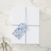 Chinoiserie Blue Vase Gift Label Cadeaulabel (Met Touw)