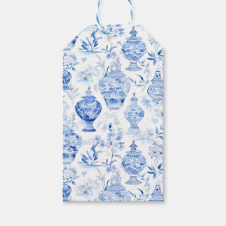 Chinoiserie Blue Vase Gift Label Cadeaulabel