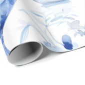Chinoiserie Blue Vase Wrapping Paper Cadeaupapier (Rol Hoek)