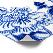 Chinoiserie Blue White Bridal Luncheon Welkom Poster (Hoek)