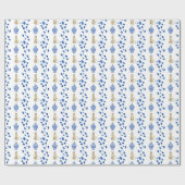 Chinoiserie Blue & White Cheetah Gift Wrap Cadeaupapier (Vlak)