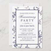  Chinoiserie Blue White Floral Kaart (Voorkant)