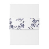  Chinoiserie Blue & White Floral Wedding Uitnodigingen Wikkel (Achterkant Voorbeeld)