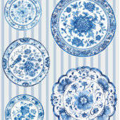 Chinoiserie Blue White Plates All Occasion  Cadeaupapier