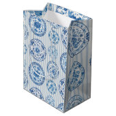 Chinoiserie Blue White Plates All Occasion  Medium Cadeauzakje (Achterkant Gekanteld)