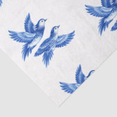 Chinoiserie Blue Willow Asain lovebirds Tissuepapier (Detail)