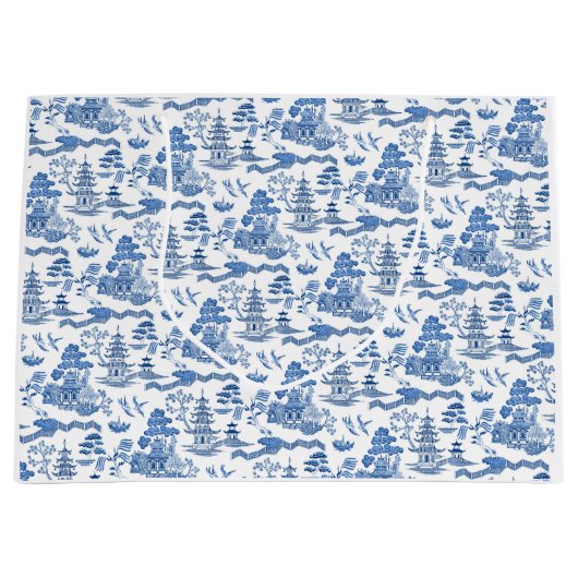 Chinoiserie Blue Willow Groot Cadeauzakje (Voorkant)