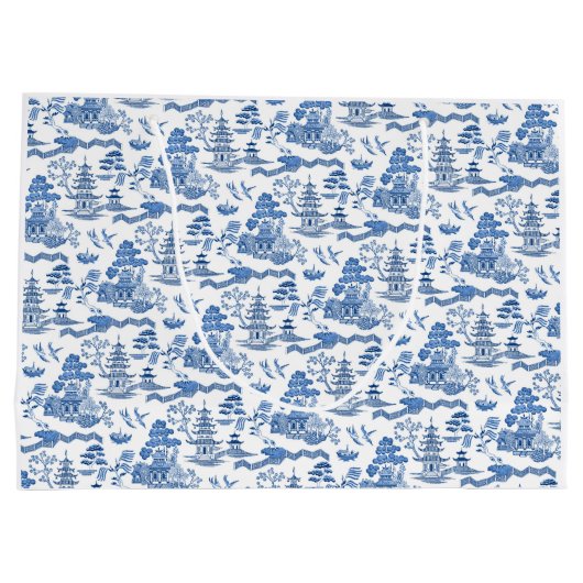 Chinoiserie Blue Willow Groot Cadeauzakje (Achterkant)