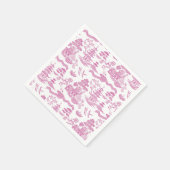 Chinoiserie Blue Willow in het roze Servet (Hoek)