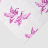 Chinoiserie Blue Willow Pink Asain lovebirds Tissuepapier (Detail)