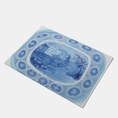 Chinoiserie Blue Willow Platter Dish Deurmat (Schuin)
