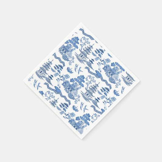 Chinoiserie Blue Willow Servet (Hoek)