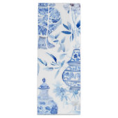 Chinoiserie Blue Wine Gift Bag Wijn Cadeautas (Voorkant)