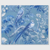 Chinoiserie Blue Wrapping Paper Cadeaupapier (Vlak)