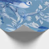 Chinoiserie Blue Wrapping Paper Cadeaupapier (Hoek)