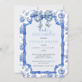 Chinoiserie Boog en Lijst Baby shower Invi Kaart