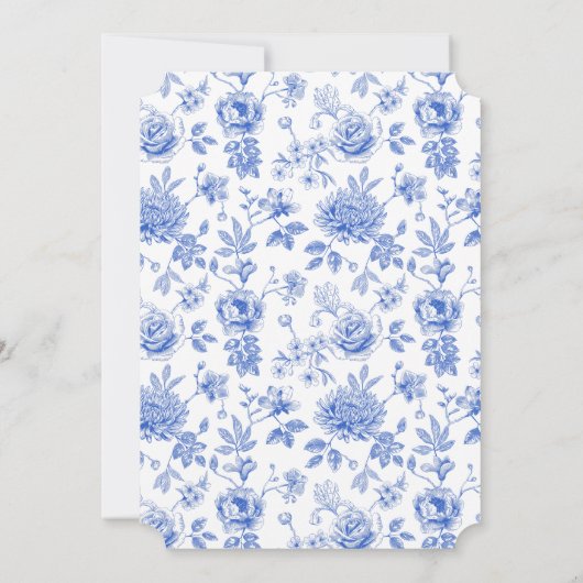 Chinoiserie Boog en Lijst Baby shower Kaart (Achterkant)