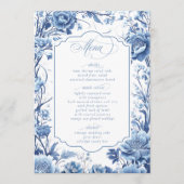 Chinoiserie Boom Motief en Bloemen Grens ID1094 Menu (Voorkant)