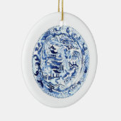 Chinoiserie-Bord keramisch sierlijk Keramisch Ornament (Rechts)