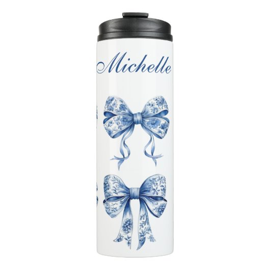 Chinoiserie Bow Coquette Thermosbeker (Voorkant)