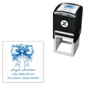 Chinoiserie Bow Retouradres Zelfinktende Stempel (In situ)