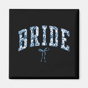 Chinoiserie Bride Floral Toile de Jouy Coquette Bo Magneet