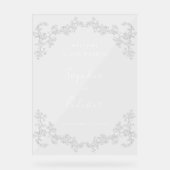 Chinoiserie bruiloft welkom Acryl Bord (Voorkant)
