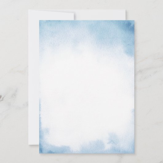 Chinoiserie Brunch en Bubbly Blue Vrijgezellenfees Kaart (Achterkant)