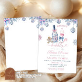 Chinoiserie Brunch en Bubbly Christmas Wedding Kaart