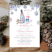 Chinoiserie Brunch en Bubbly Christmas Wedding Kaart