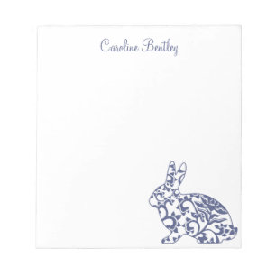 Chinoiserie Bunny Rabbit - Gepersonaliseerd Notiti Notitieblok