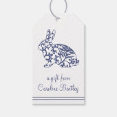 Chinoiserie Bunny Rabbit Gift Labels Cadeaulabel (Voorkant)