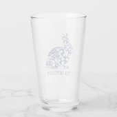 Chinoiserie Bunny Rabbit Glass Tumbler (Achterkant)