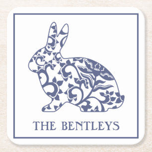 Chinoiserie Bunny Rabbit Paper Onderzetters